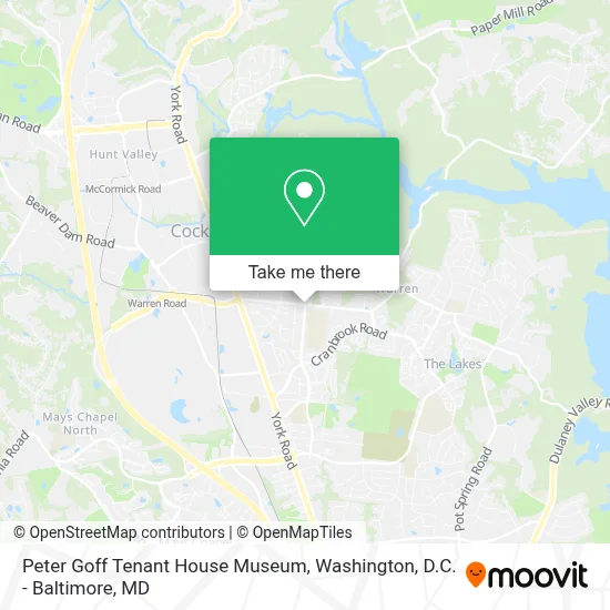 Peter Goff Tenant House Museum map