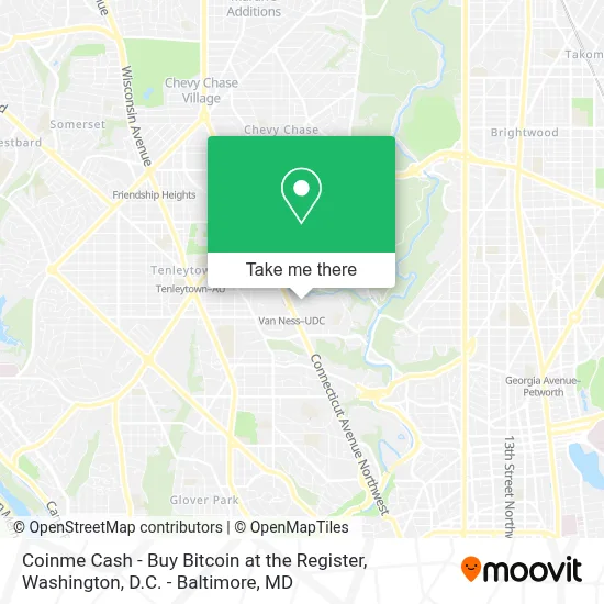 Coinme Cash - Buy Bitcoin at the Register map