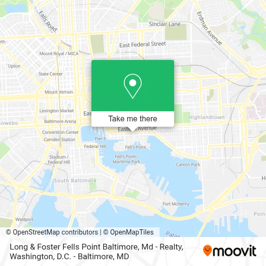 Long & Foster Fells Point Baltimore, Md - Realty map