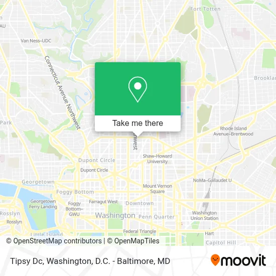 Tipsy Dc map