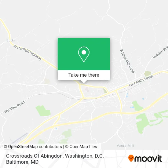 Crossroads Of Abingdon map