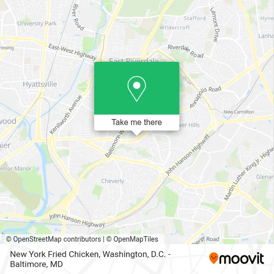 New York Fried Chicken map