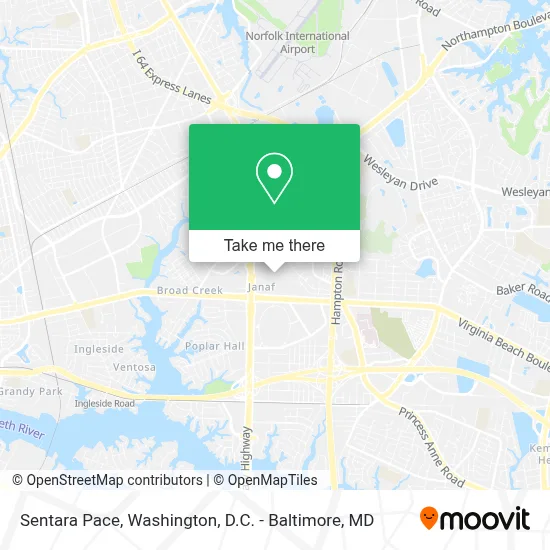 Sentara Pace map