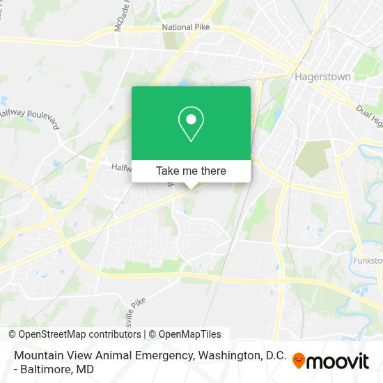 Mountain View Animal Emergency map