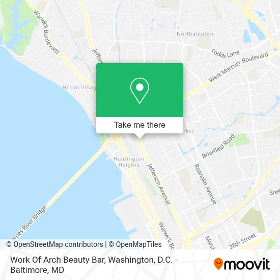 Work Of Arch Beauty Bar map