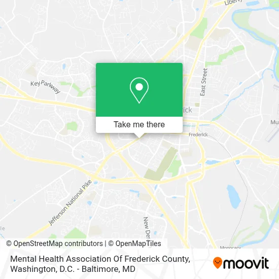 Mental Health Association Of Frederick County map