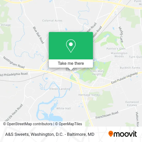 A&S Sweets map