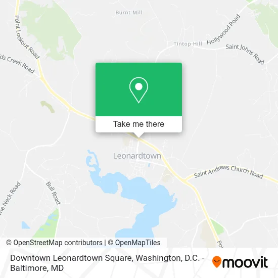 Downtown Leonardtown Square map