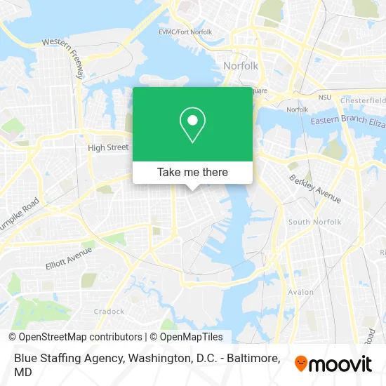 Blue Staffing Agency map