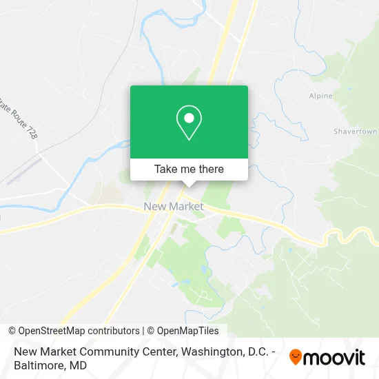 New Market Community Center map