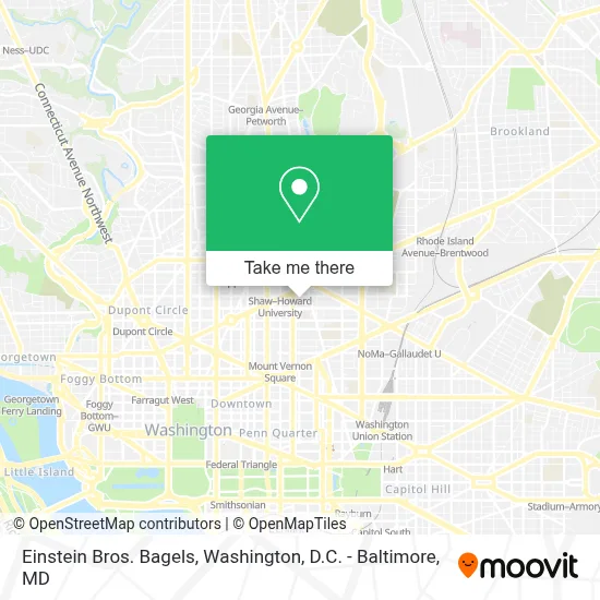 Einstein Bros. Bagels map