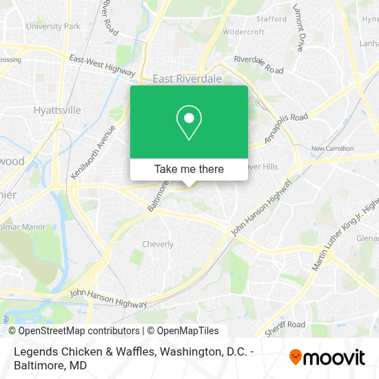 Legends Chicken & Waffles map