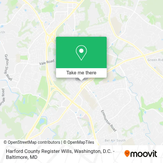 Harford County Register Wills map