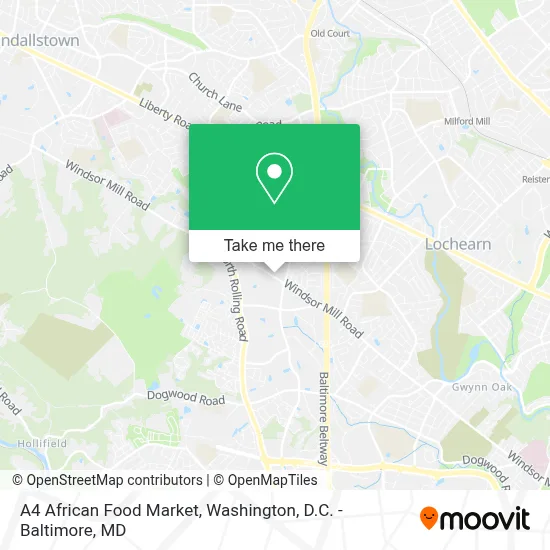 A4 African Food Market map