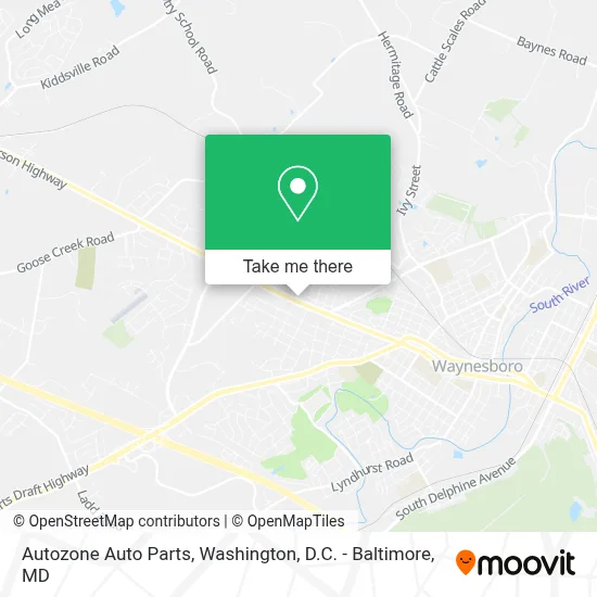 Autozone Auto Parts map