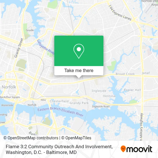 Flame 3:2 Community Outreach And Involvement map