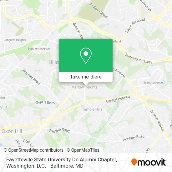Fayetteville State University Dc Alumni Chapter map