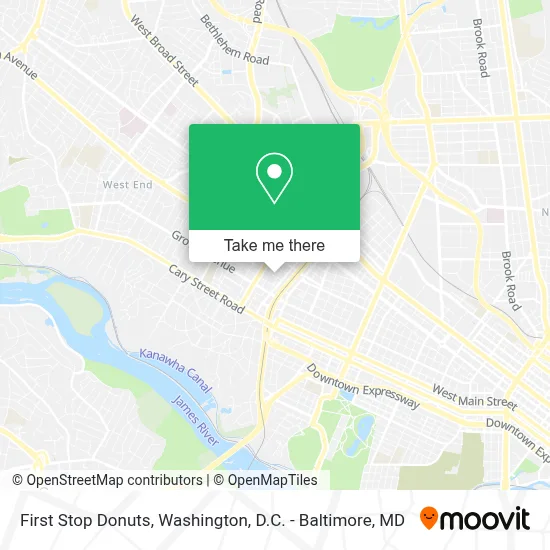 First Stop Donuts map