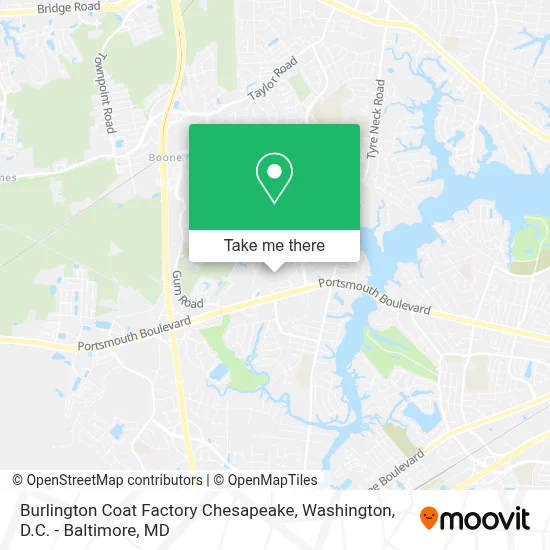 Burlington Coat Factory Chesapeake map