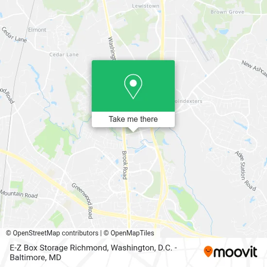 E-Z Box Storage Richmond map
