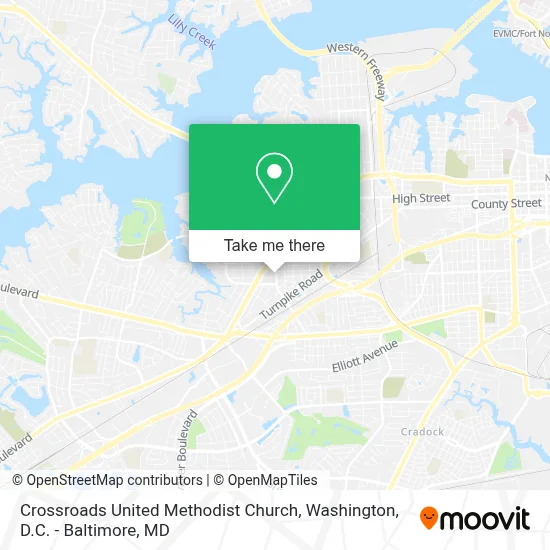 Crossroads United Methodist Church map