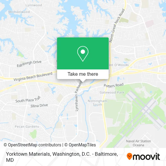 Yorktown Materials map