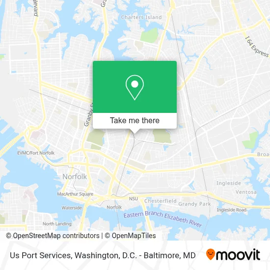 Us Port Services map
