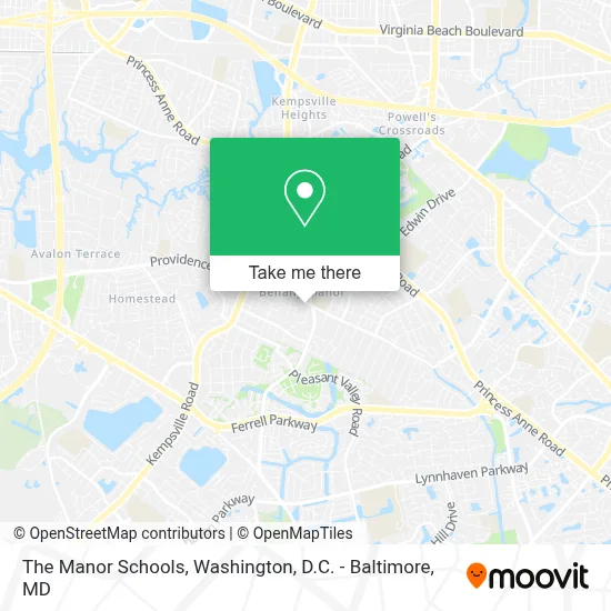 The  Manor Schools map