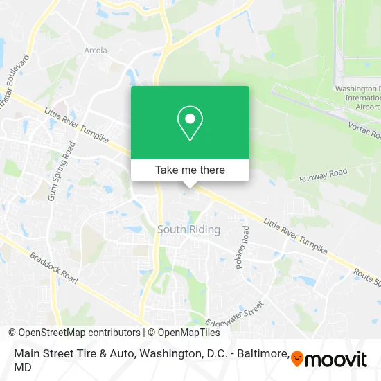Main Street Tire & Auto map