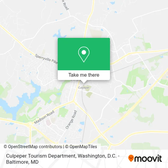 Culpeper Tourism Department map