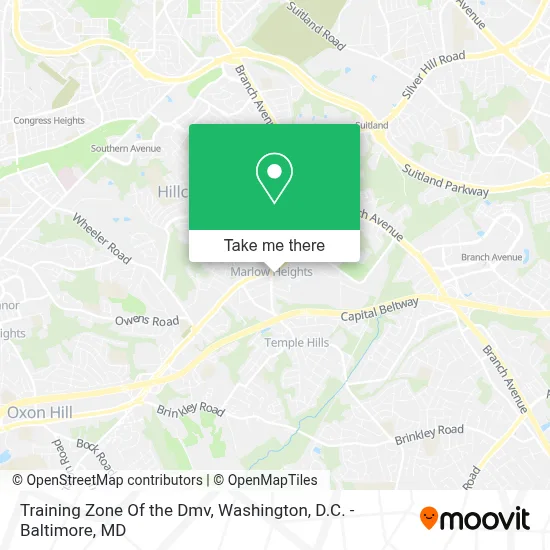 Training Zone Of the Dmv map