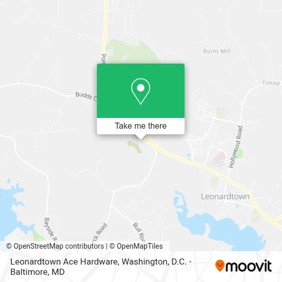 Leonardtown Ace Hardware map