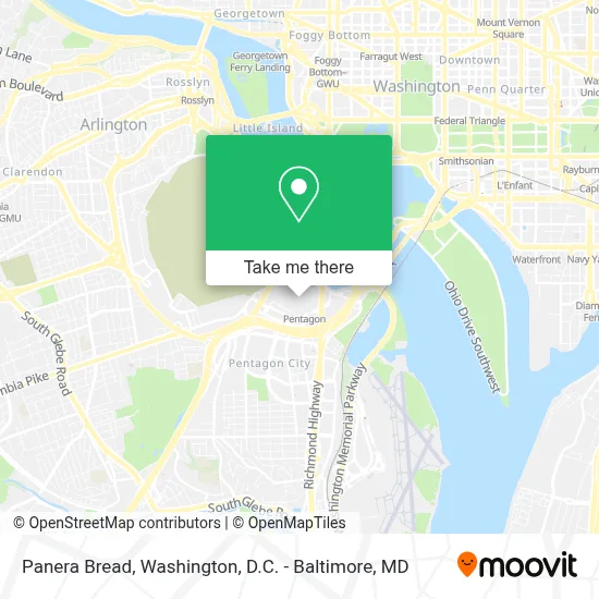 Panera Bread map