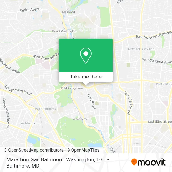 Marathon Gas Baltimore map