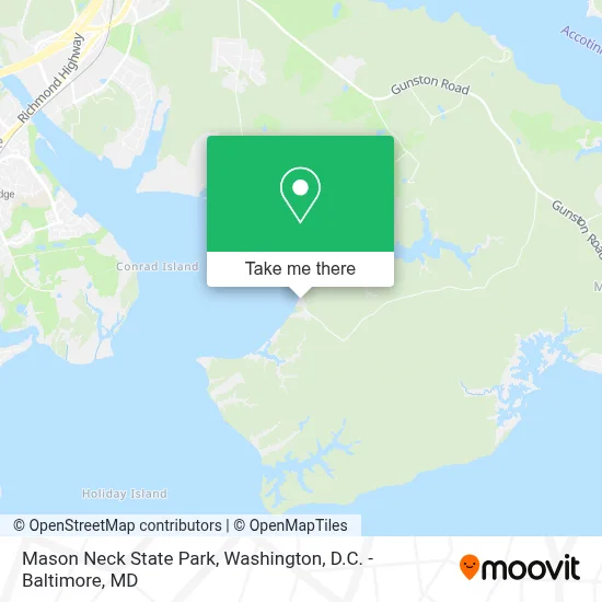 Mason Neck State Park map