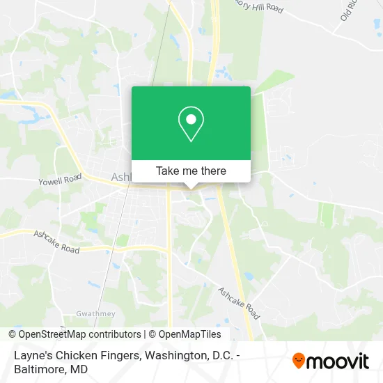 Layne's Chicken Fingers map