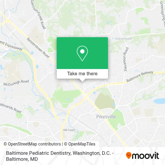 Baltimore Pediatric Dentistry map
