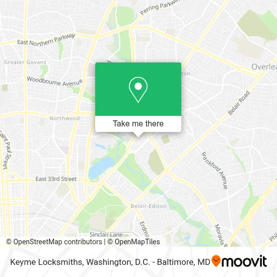 Keyme Locksmiths map