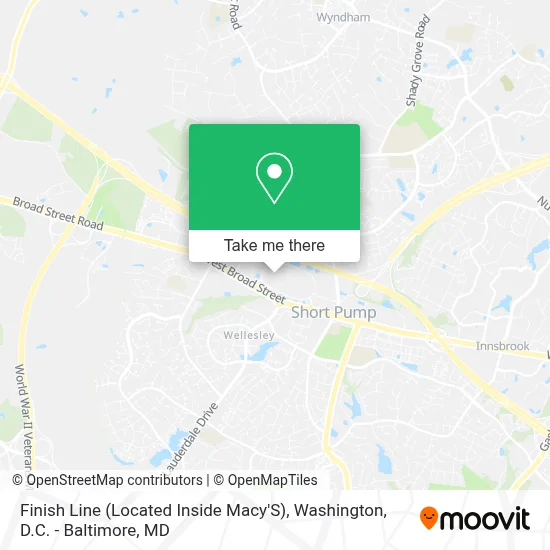 Finish Line (Located Inside Macy'S) map