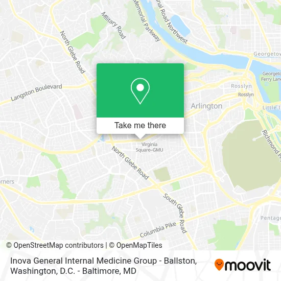 Inova General Internal Medicine Group - Ballston map