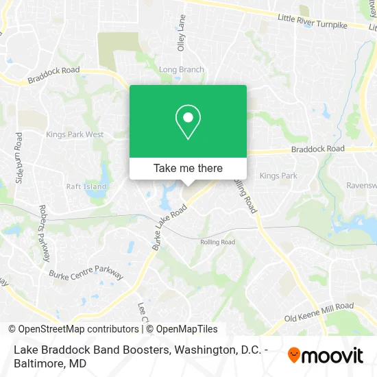 Lake Braddock Band Boosters map