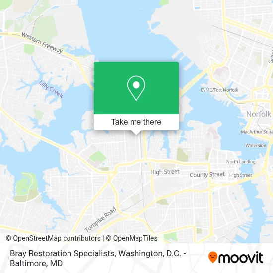 Bray Restoration Specialists map