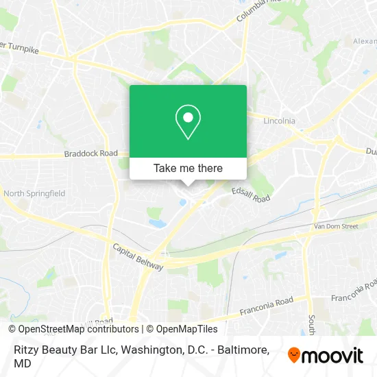 Ritzy Beauty Bar Llc map