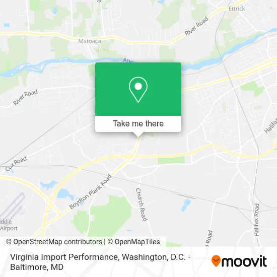 Virginia Import Performance map