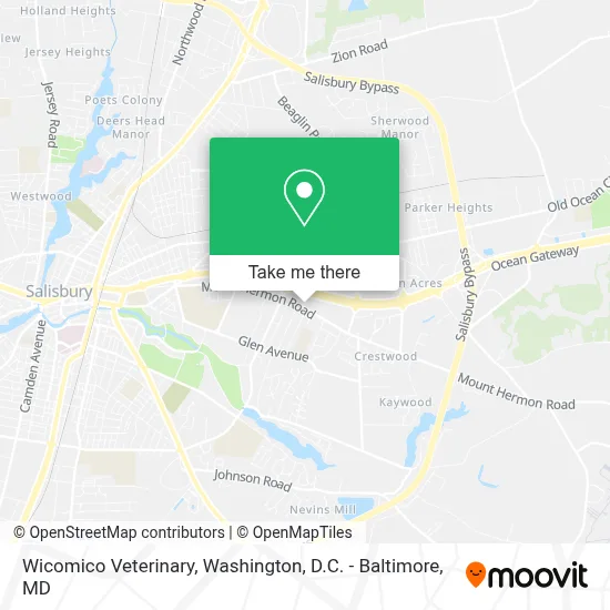 Wicomico Veterinary map