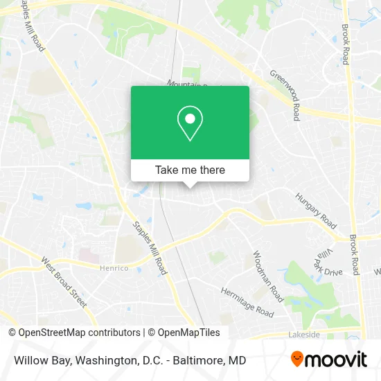 Willow Bay map