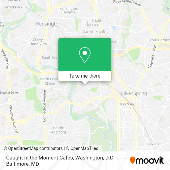 Caught In the Moment Cafes map