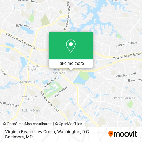 Virginia Beach Law Group map