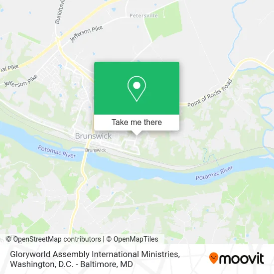 Gloryworld Assembly International Ministries map