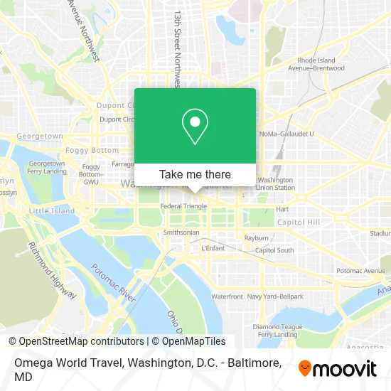 Omega World Travel map